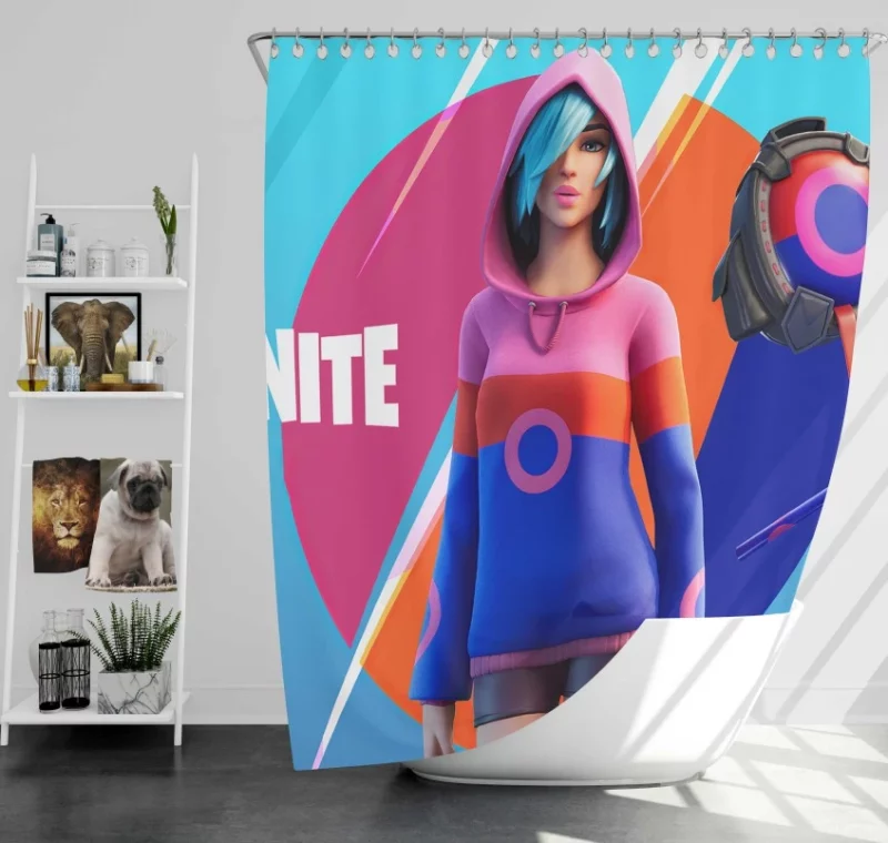 Iris Fortnite Bath Shower Curtain