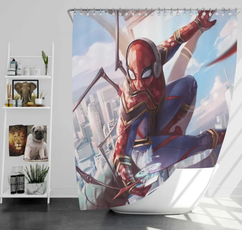 Iron Spider Bath Shower Curtain