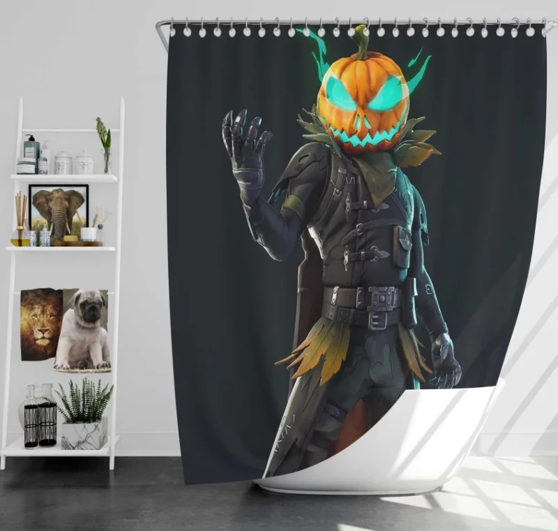 Jack O Lantern Fortnite Bath Shower Curtain