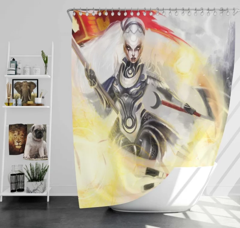 Jade Fang Cassiopeia League Of Legends Bath Shower Curtain