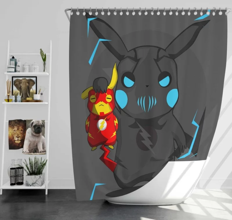 Jolteon As Flash Pokémon Bath Shower Curtain