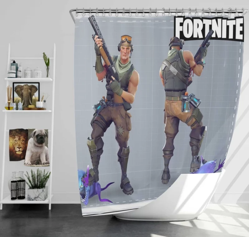 Jonesy Fortnite Bath Shower Curtain