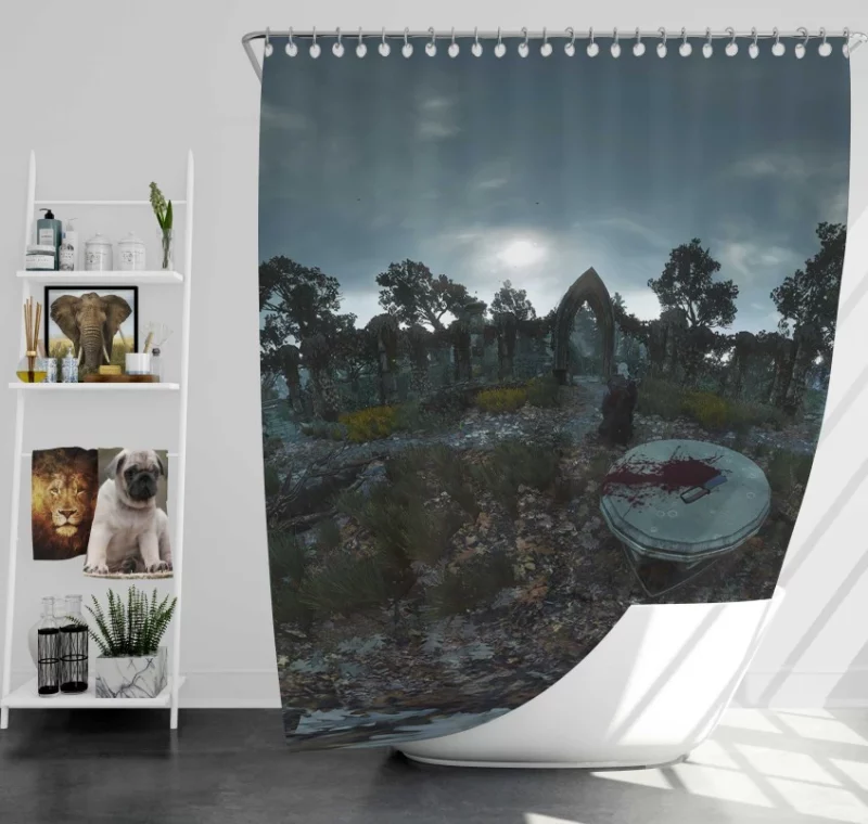 Kaer Morhen The Witcher 3 Wild Hunt Bath Shower Curtain