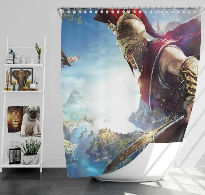 Kassandra Assassins Creed Odyssey Super Bath Shower Curtain