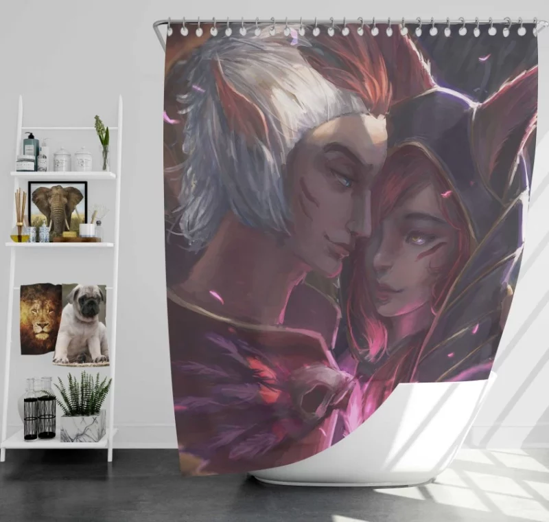 Katarina The Dark Beauty! League Of Legends Bath Shower Curtain