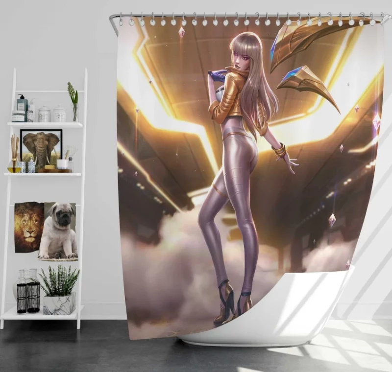 K/da Akali Ahri Kaisa Evelynn League Of Legends Bath Shower Curtain