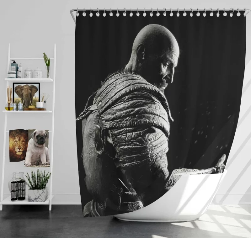 Kratos And Atreus God Of War Bath Shower Curtain