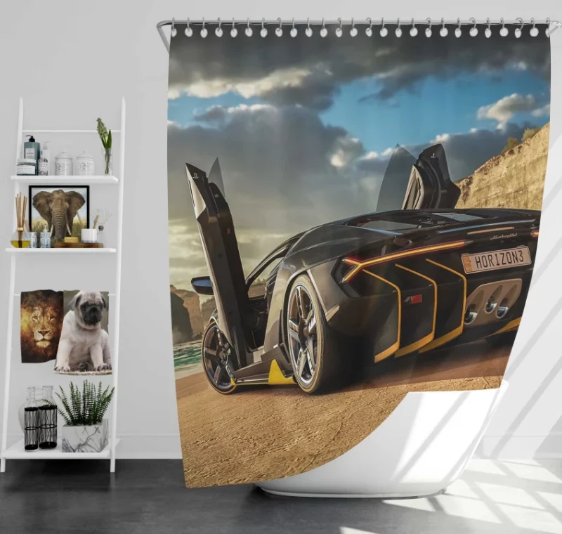 Lamborghini Centenario Forza Horizon 3 Motorsport Bath Shower Curtain