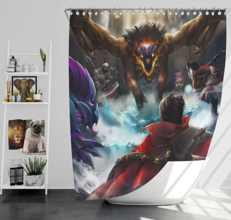 League Of Legends Ahri Quality Bath Shower Curtain