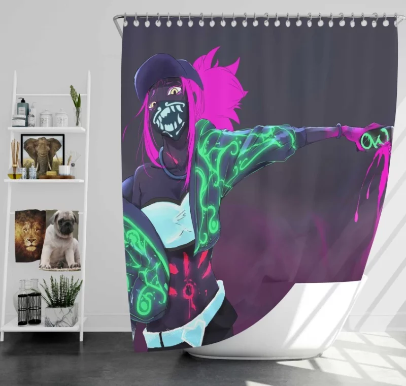 League Of Legends Akali Bath Shower Curtain