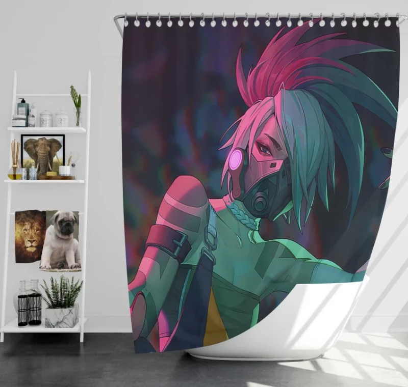 League Of Legends Akali K/da Quality Bath Shower Curtain