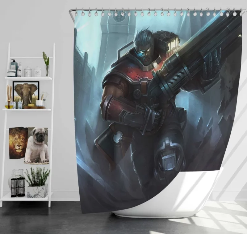 League Of Legends Galio Bath Shower Curtain