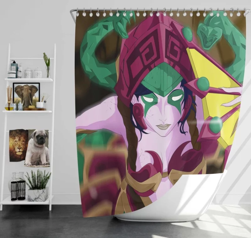 League Of Legends Lissandra Bath Shower Curtain