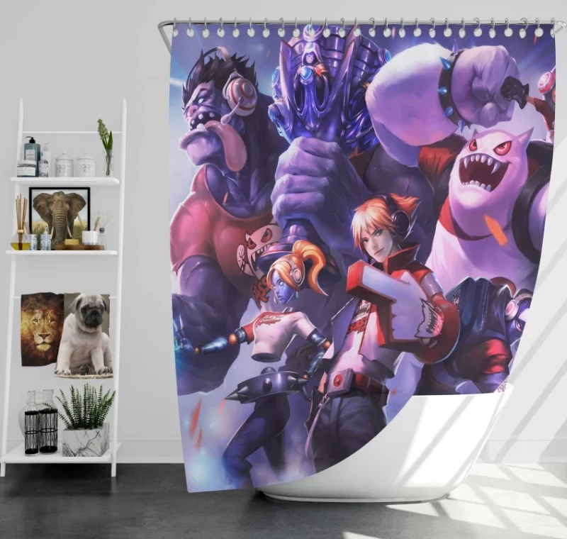 League Of Legends Miss Fortune Gangplank Bath Shower Curtain