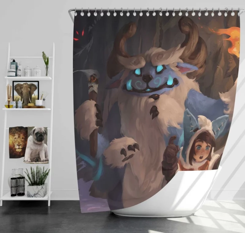 League Of Legends Nunu Willump Bath Shower Curtain