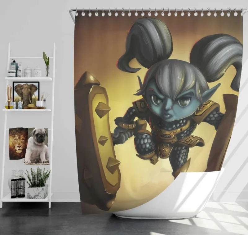 League Of Legends Poppy Bath Shower Curtain