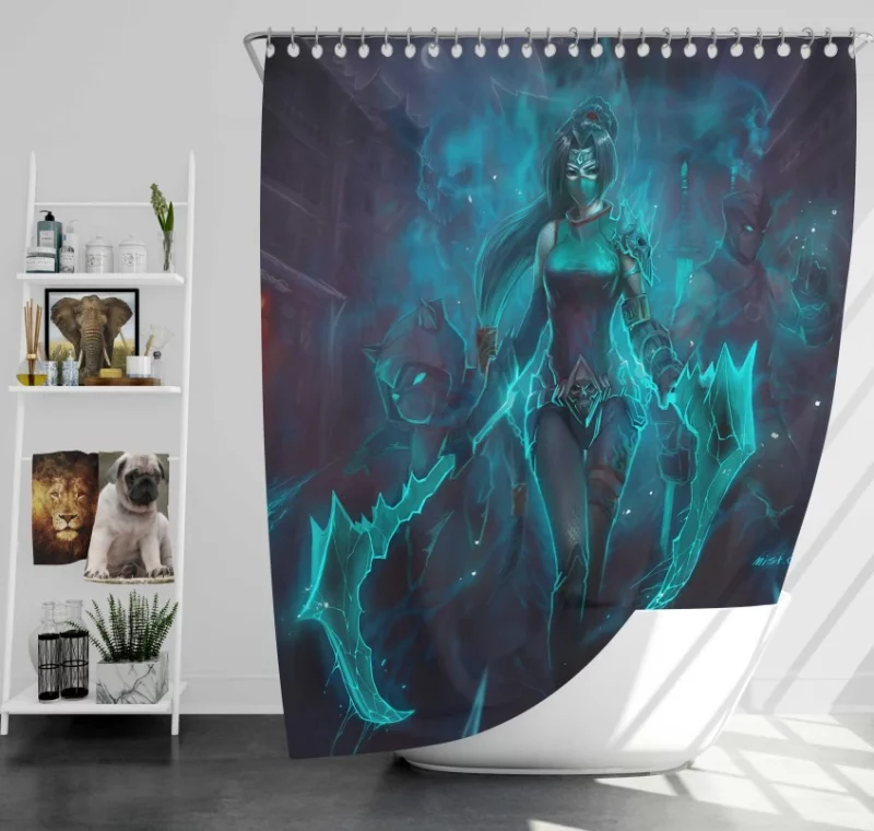 League Of Legends Rengar Bath Shower Curtain