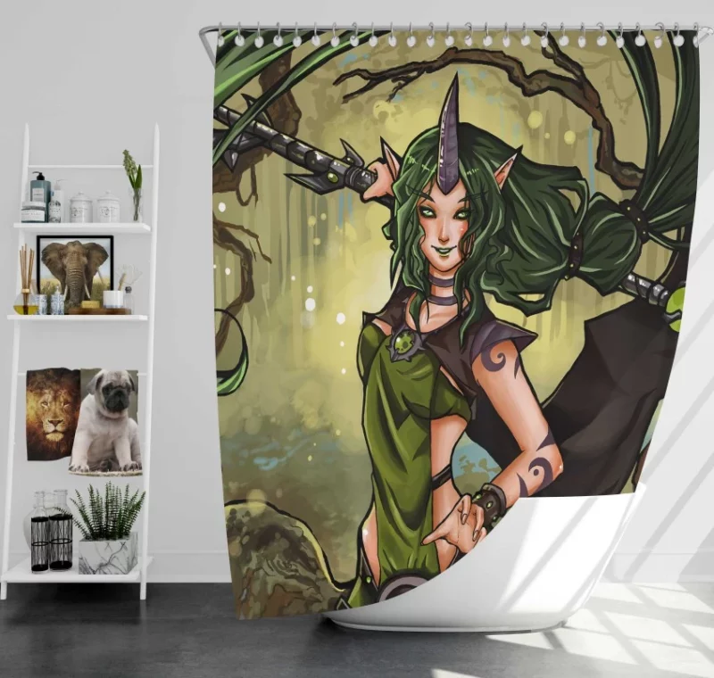 League Of Legends Soraka Quality Bath Shower Curtain