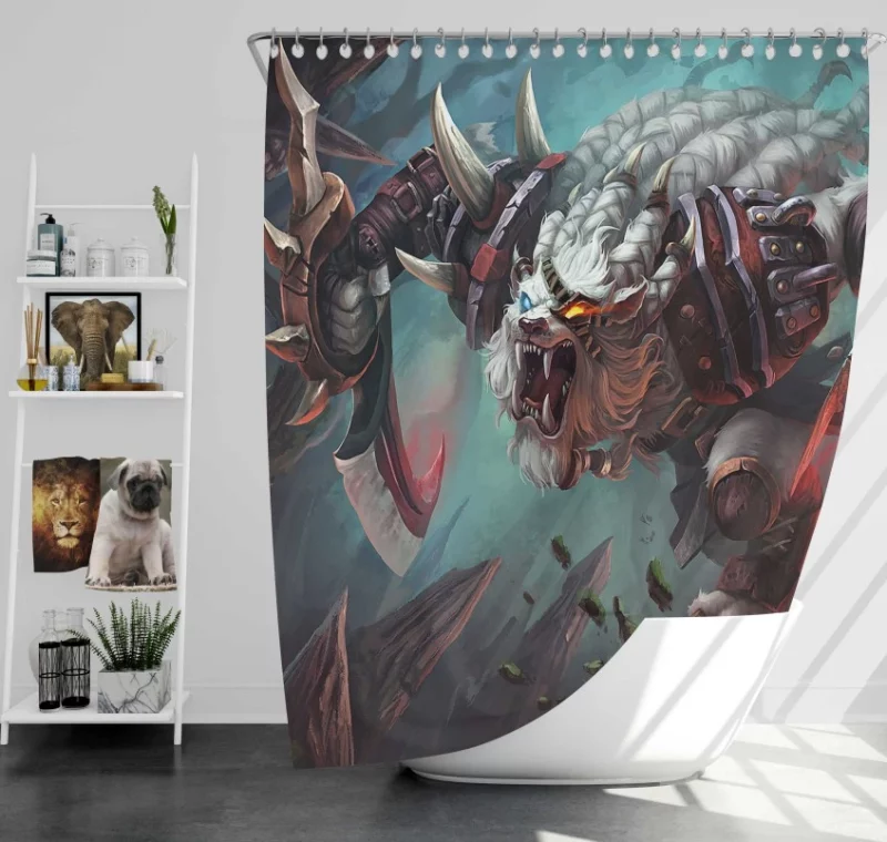 League Of Legends Themed Bath Shower Curtain