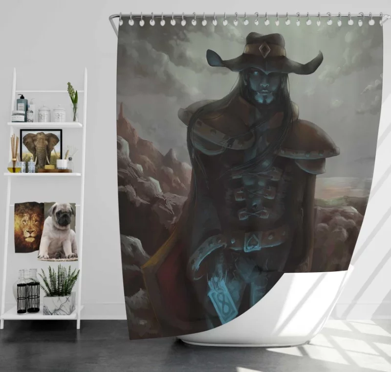 League Of Legends Twisted Fate Bath Shower Curtain