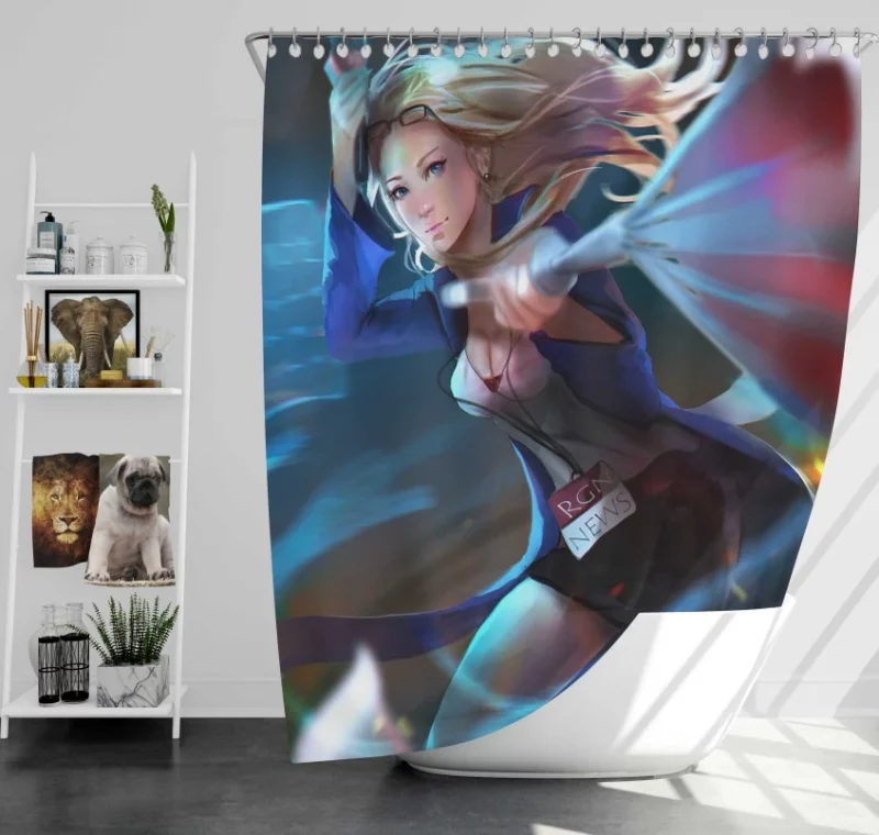 League Of Legends Vi Bath Shower Curtain