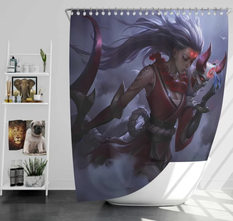 League Of Legends Viktor Shyvana Syndra Bath Shower Curtain