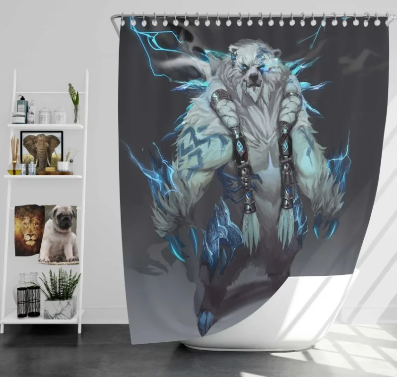 League Of Legends Volibear Bath Shower Curtain