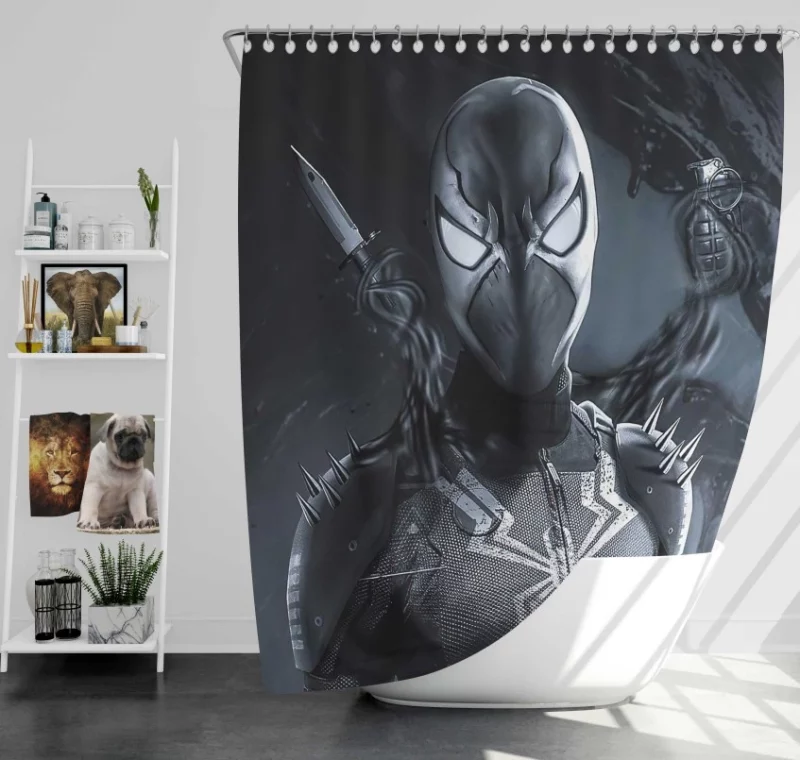 Lovely Spider man Bath Shower Curtain