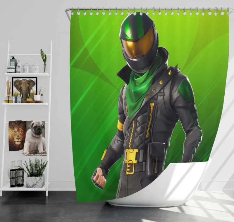 Lucky Rider Fortnite Bath Shower Curtain