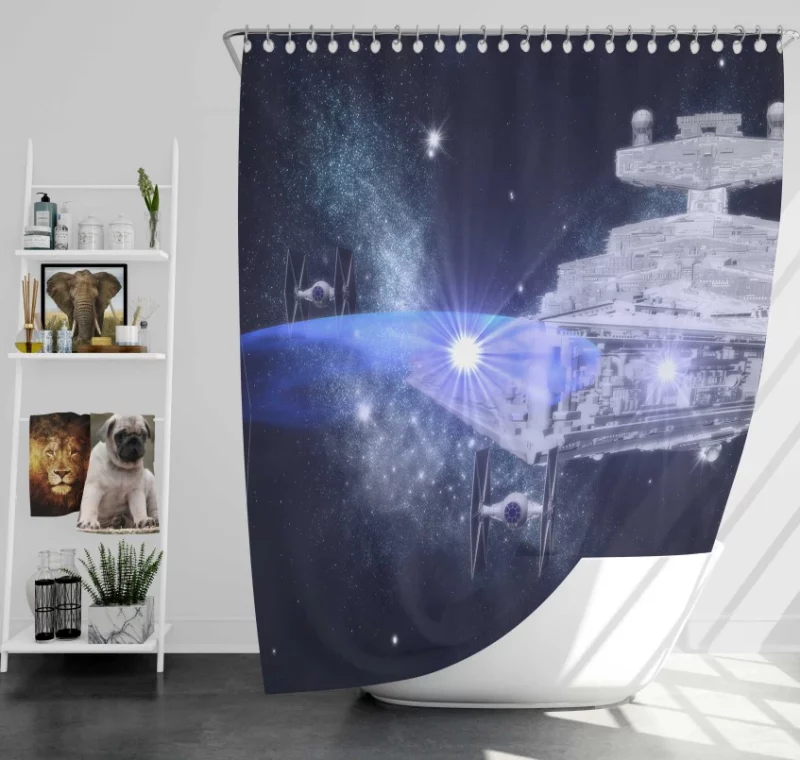 Luke Skywalker Sci Fi Star Wars Bath Shower Curtain