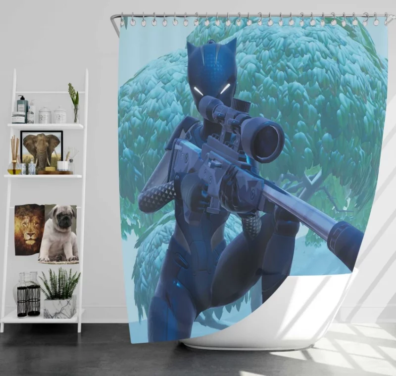 Lynx black Edition Fortnite Battle Royale Bath Shower Curtain