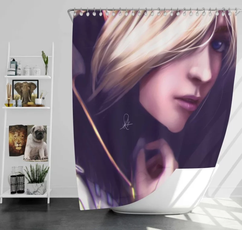 Mercy Overwatch Bath Shower Curtain