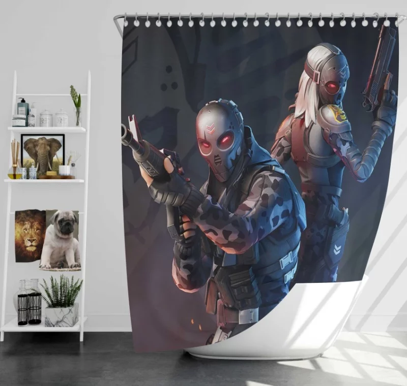 Metal Mouth Fortnite Bath Shower Curtain