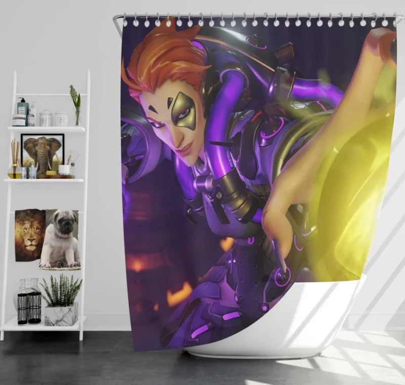 Moira Overwatch Awesome Bath Shower Curtain