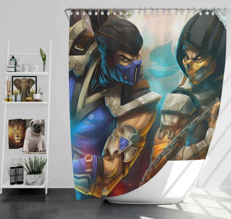 Mortal Kombat 11 Kitana Bath Shower Curtain