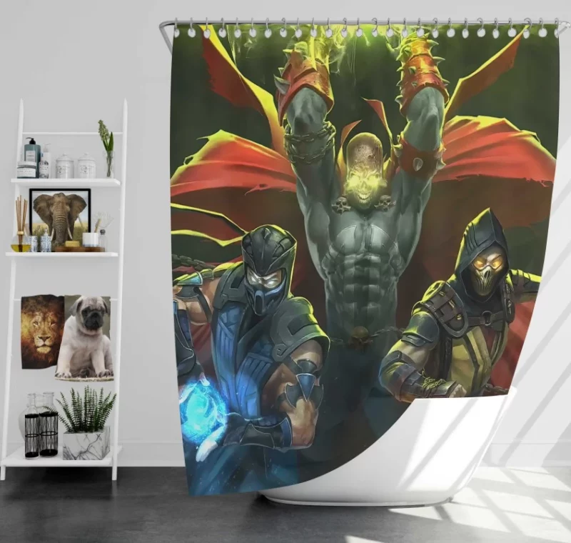 Mortal Kombat 11 Kitana Woman Warrior Chain Girl Bath Shower Curtain