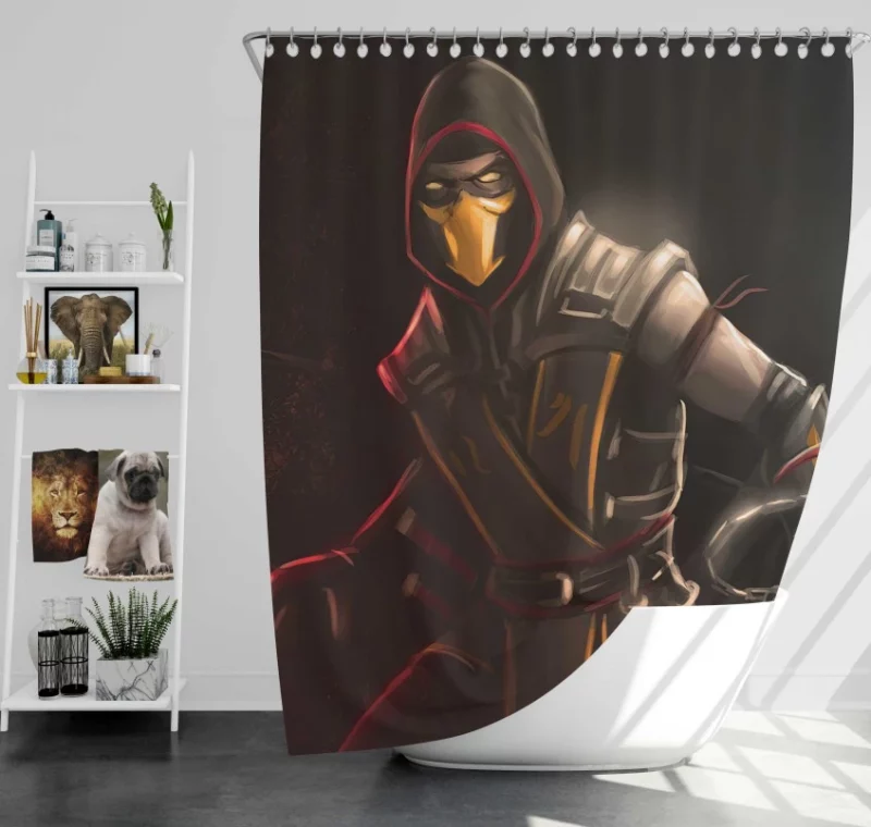 Mortal Kombat 11 Sub zero Bath Shower Curtain