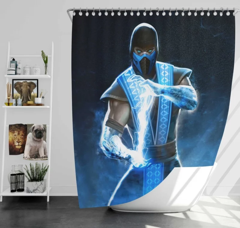 Mortal Kombat Sub zero Bath Shower Curtain