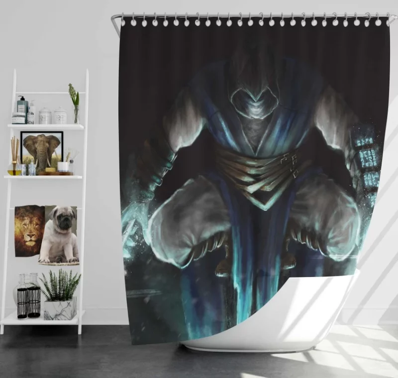 Mortal Kombat Sub zero Scorpion Bath Shower Curtain