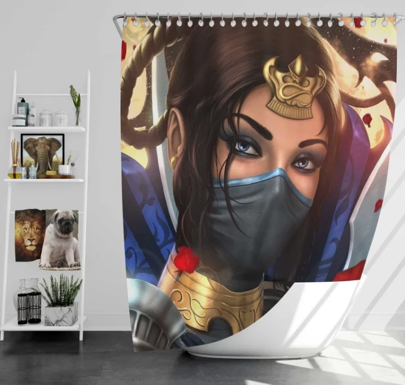 Mortal Kombat Warrior Scorpion Bath Shower Curtain