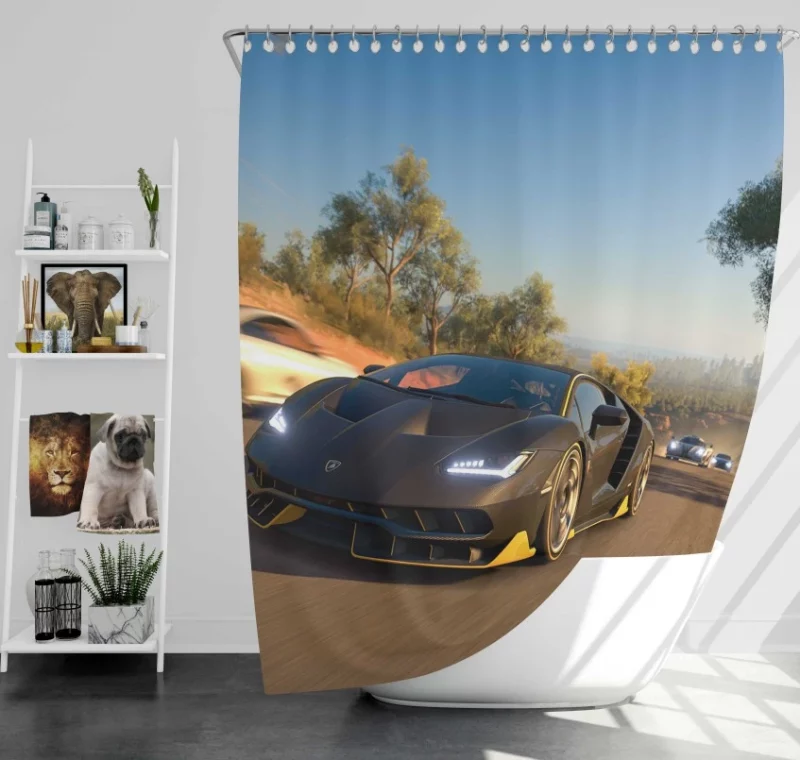 Motorsport Lamborghini Centenario Forza Horizon 3 Bath Shower Curtain