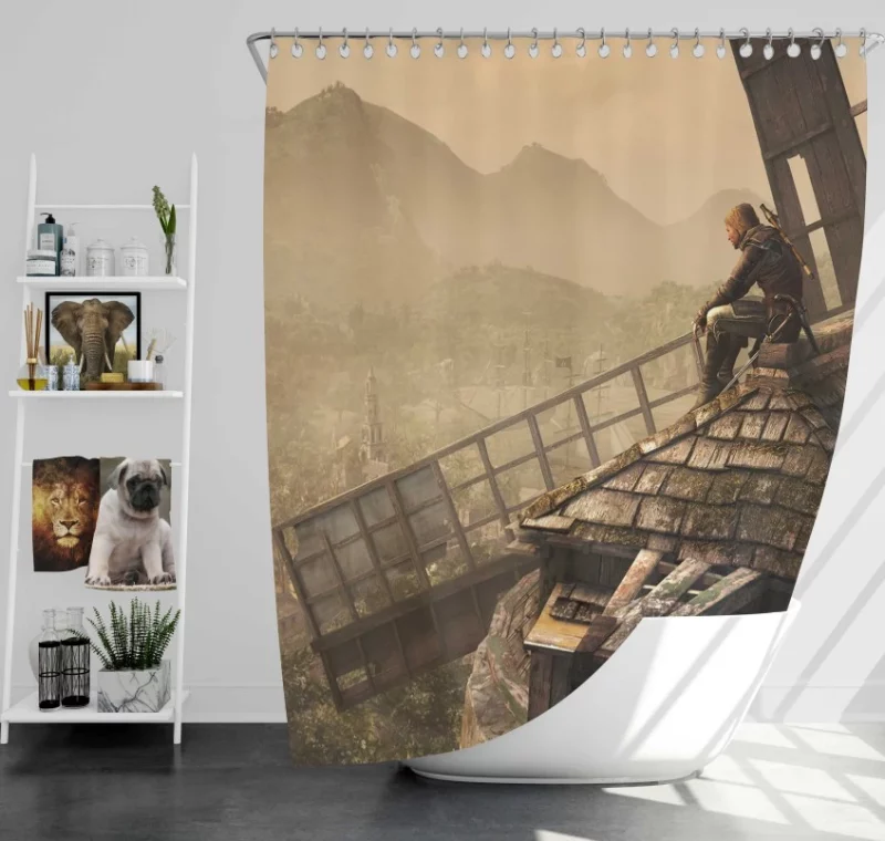 Movie Assassins Creed Michael Fassbender Quality Bath Shower Curtain