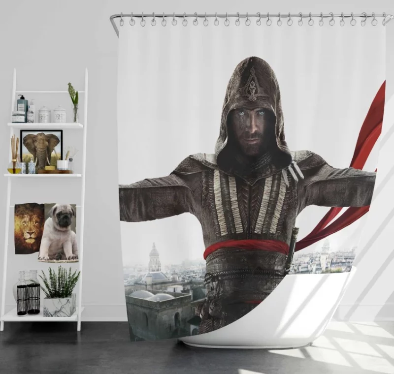 Movie Assassins Creed Michael Fassbender Super Bath Shower Curtain