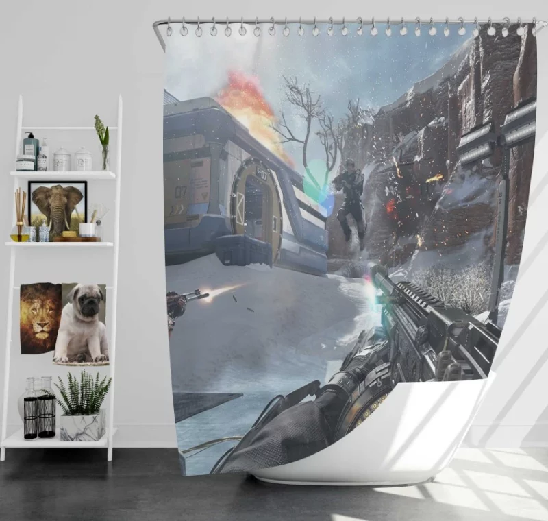 Muscular Call Of Duty Advanced Warfare Cod Bath Shower Curtain