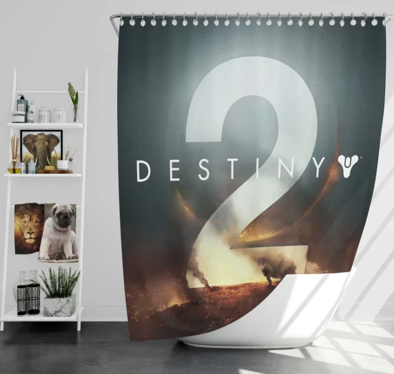 Nessus Planet Destiny 2 Bath Shower Curtain