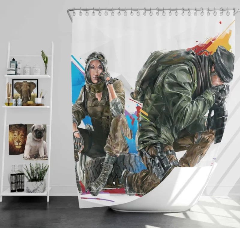 Nomad X Maverick Tom Clancys Rainbow Six Siege Bath Shower Curtain