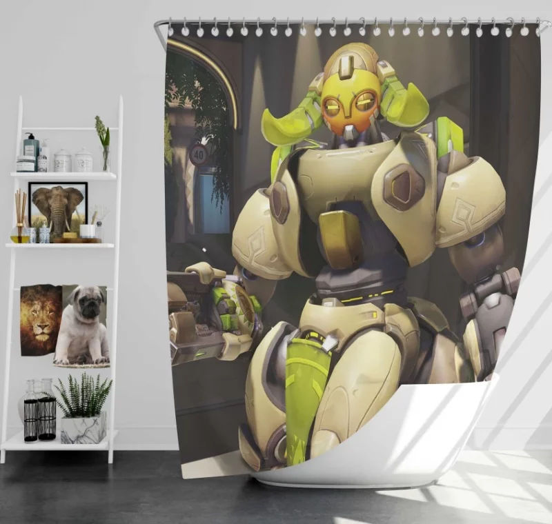 Orisa Overwatch Bath Shower Curtain