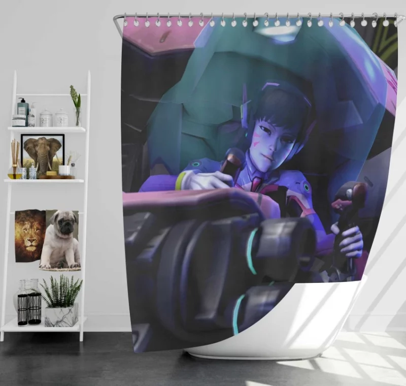 Outstanding Overwatch D.va Bath Shower Curtain