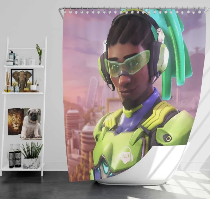 Overwatch 2 Lãºcio Bath Shower Curtain