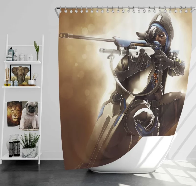 Overwatch Ana Amazing Quality Bath Shower Curtain